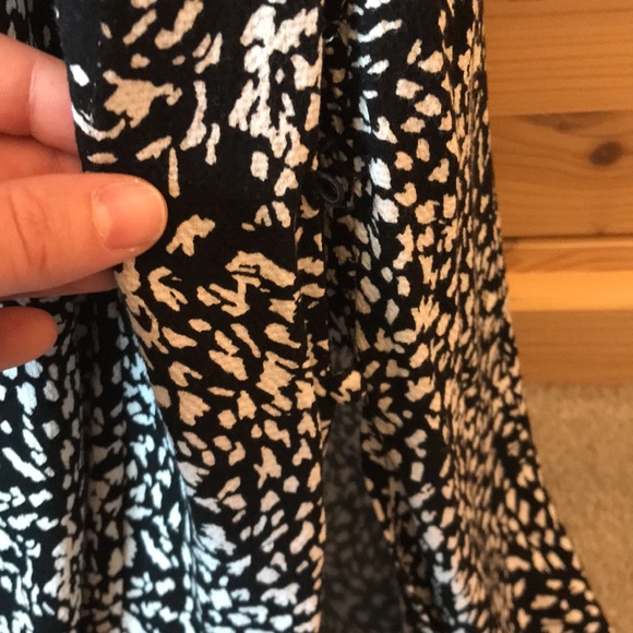 Free People Looking For Love Midi Dress In Black and White Animal Print Size 2 - Picture 8 of 13